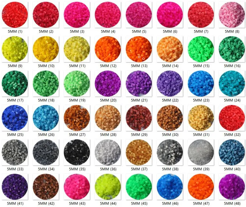 48 Цвета 5 мм Perler бисер для детей 3D головоломки игрушки "Сделай своими руками" 4600 шт./компл. Хама бусины образовательных головоломки игрушки предохранитель Pegboard