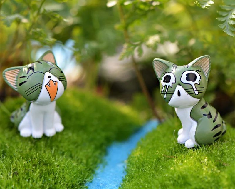 (8 шт./лот) миниатюрные игрушки с сыром котом милые модели детские 2 3 см ПВХ