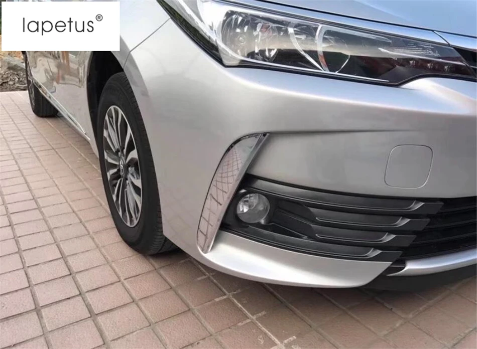 Аксессуары Lapetus для Toyota Corolla хромированные передние противотуманные фары, лампа для век, Накладка для бровей, комплект из 2 предметов