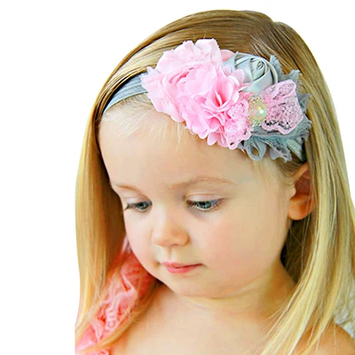 Милый детский ободок для волос,, аксессуары для волос для девочек, цветной головной убор с цветком розы, 8 цветов, повязки на голову на выбор
