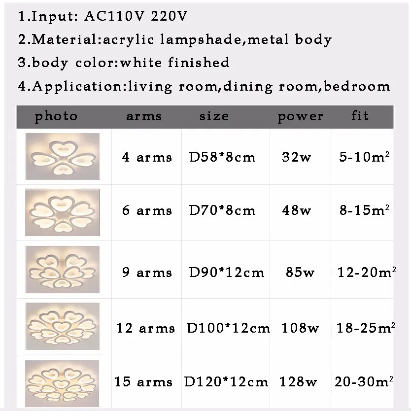 Белая акриловая современная светодиодная Люстра для гостиной спальни простая