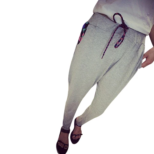 women casual pants 2015 fashional comfortably loose drawstring drape effect banana harem solid 4777 | Женская одежда