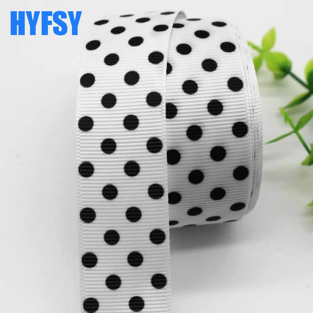 Hyfsy 10057 25 мм белая лента в горошек 10 ярдов подарочная упаковка сделай сам вручную