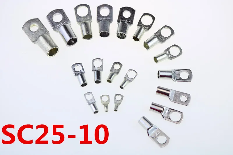 Кабельные наконечники из луженой меди клеммы аккумуляторов SC 25-10 25 мм 10 отверстие