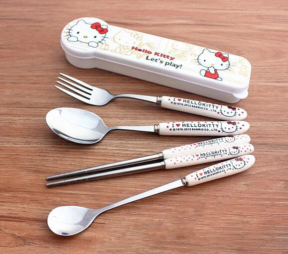 4 в 1 набор керамической посуды из нержавеющей стали с рисунком дораэмона | Дом и