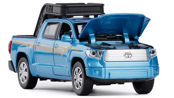 Высокое качество 1:32 Масштаб Toyota Tundra пикап грузовик сплав автомобиль металлическая модель игрушки потяните назад мигающие Детские игрушки Подарки