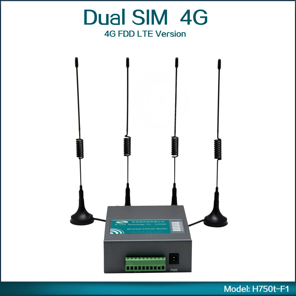 Промышленный 4G FDD LTE беспроводной маршрутизатор Wifi роутер с двойным слотом для sim