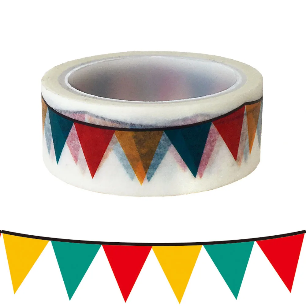 

20pcs/set Cartoon Classic Flag Birthday Party DIY Decorative Handbook Paper Stationery Tape Washi Masking Tape