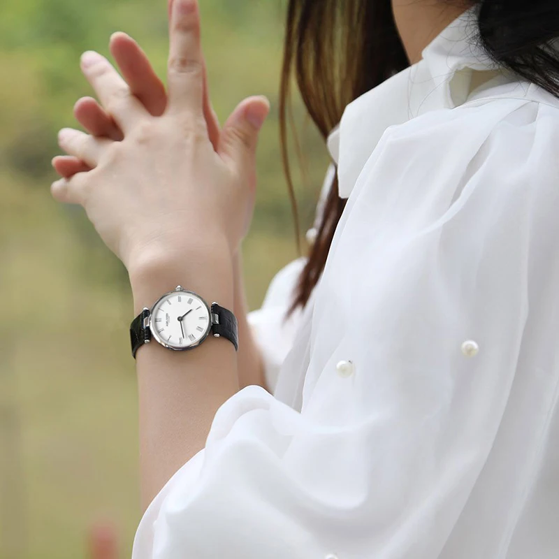 Роскошные Брендовые женские часы AGELOCER кожаные ультра тонкие золотые кварцевые