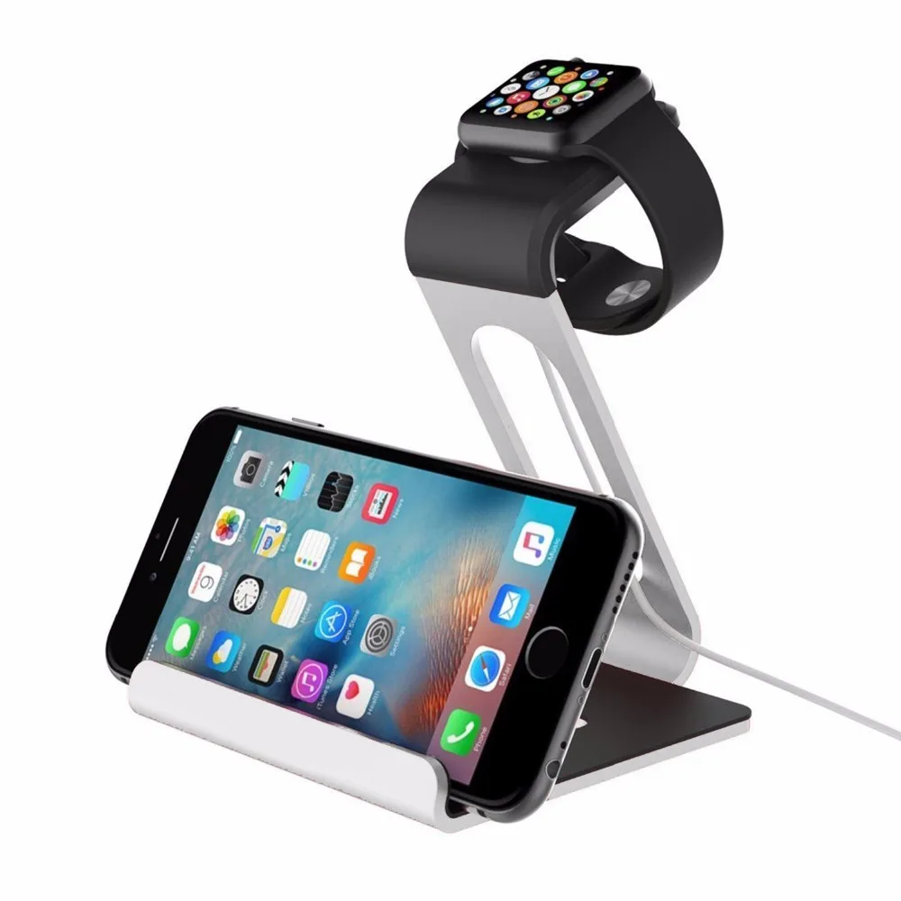 Алюминиевая Подставка для зарядки из ТПУ док станция держатель Apple Watch серии 1 2 38 42
