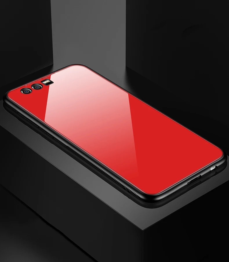 Телефон защитное стекло чехол силиконовый защитное стекло на huawei хонор 9 лайт Honor 9 lite Honor9 Honor9lite 3/4/6 32/64/128 ГБ защитный бант - Цвет: Red