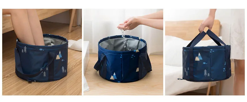 10L/12L/15L/18L портативные Складные ведра герметичные PVEA открытый дорожный мешок для мытья складная сумка для хранения бытовые предметы H1205