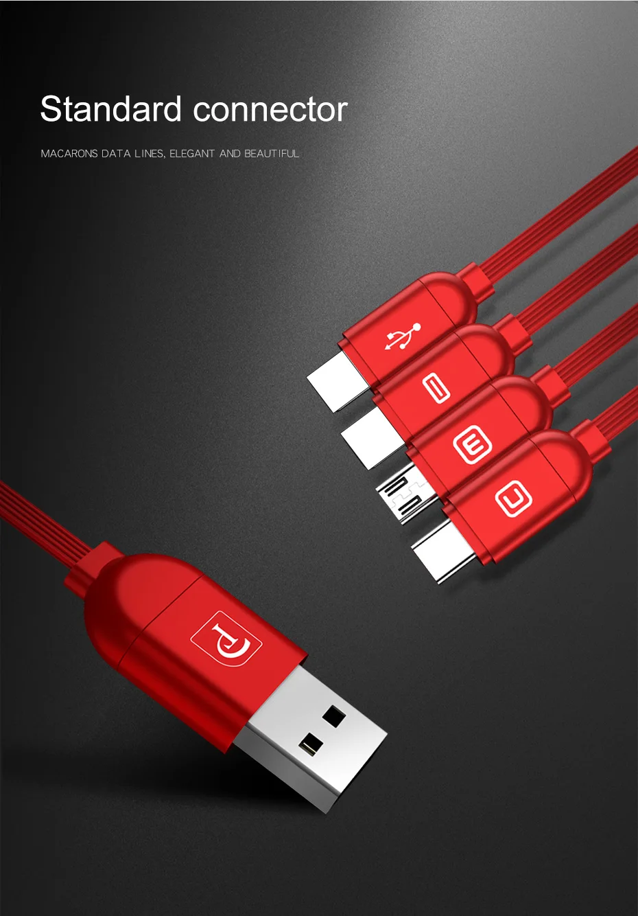 Oatsbasf Выдвижной USB кабель 4 в 1 для iPhone XS XR XS Max кабель для мобильного телефона type C Micro USB кабель для зарядного устройства телефона