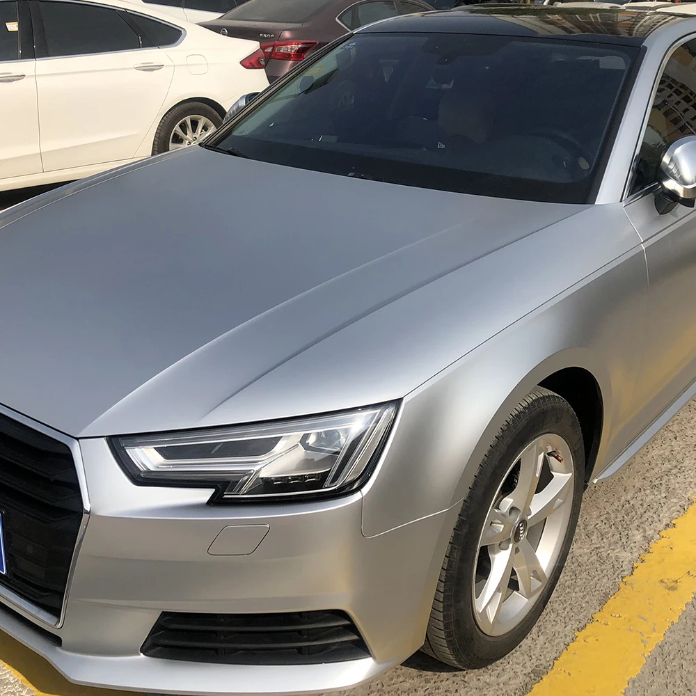 Silver Lightning Matte Wrap Vinyl Car Wrapping Film Body Self Adhesive With Air Bubble Free matte Foil 152cmx200cm | Автомобили и