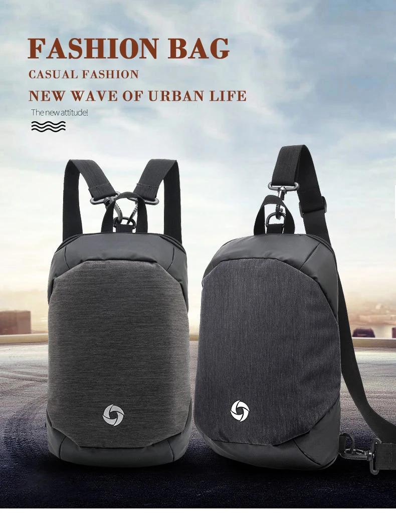 New Crossbody Bags Fashion Men Shoulder Bags 9.7 inch Ipad Chest Pack Woemn Male Short Trip Messengers Bag