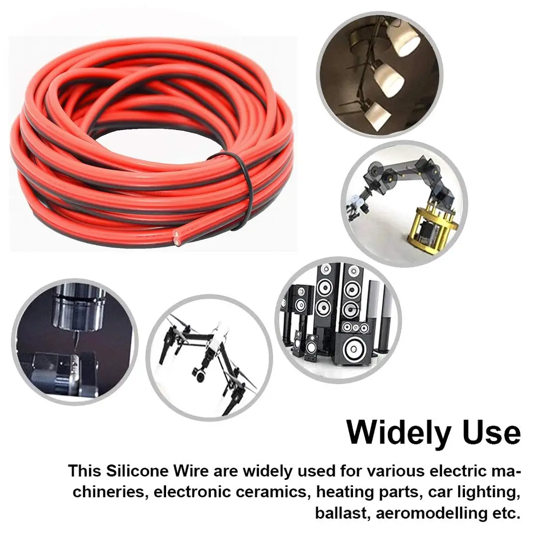 14 AWG Электрический провод с силиконовой оплеткой 2 проводника параллельная проволочная линия мягкая и гибкая 2,1mm m2 бескислородные нити луженая медная проволока