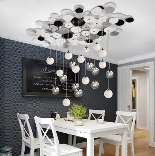 Подвесной светильник в скандинавском стиле для гостиной стеклянная