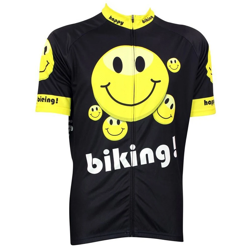 Новинка 2017 Джерси для велоспорта с коротким рукавом одежда забавным лицом и