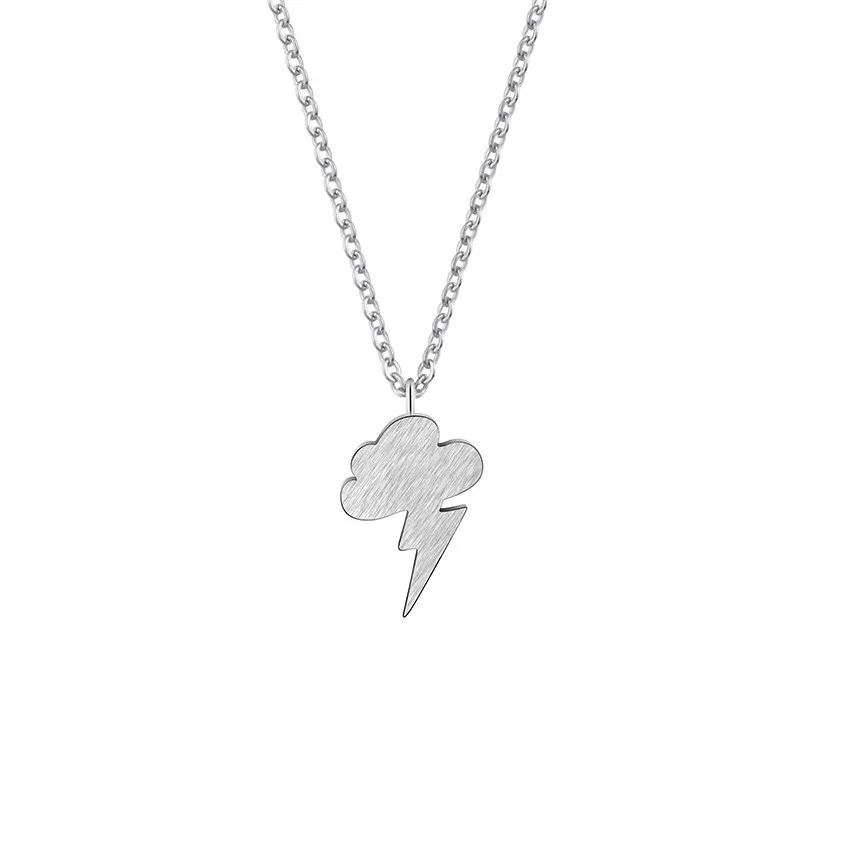 DIANSHANGKAITUOZHE Thunder Clouds Charm Necklaces Weather Happy On A Cloudy Day Unique Women Jewelry Party | Украшения и