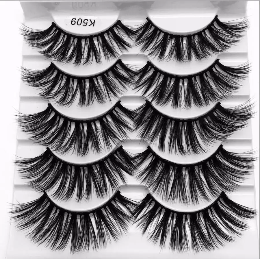 5pair 509 3/5/7/13Pairs3D норки волосы Накладные Eyelashes15-25 мм ресницы толстые длинные тонкие пышная Праздничная не тестировано на норковые ресницы инструменты для макияжа - Цвет: 5pair 509