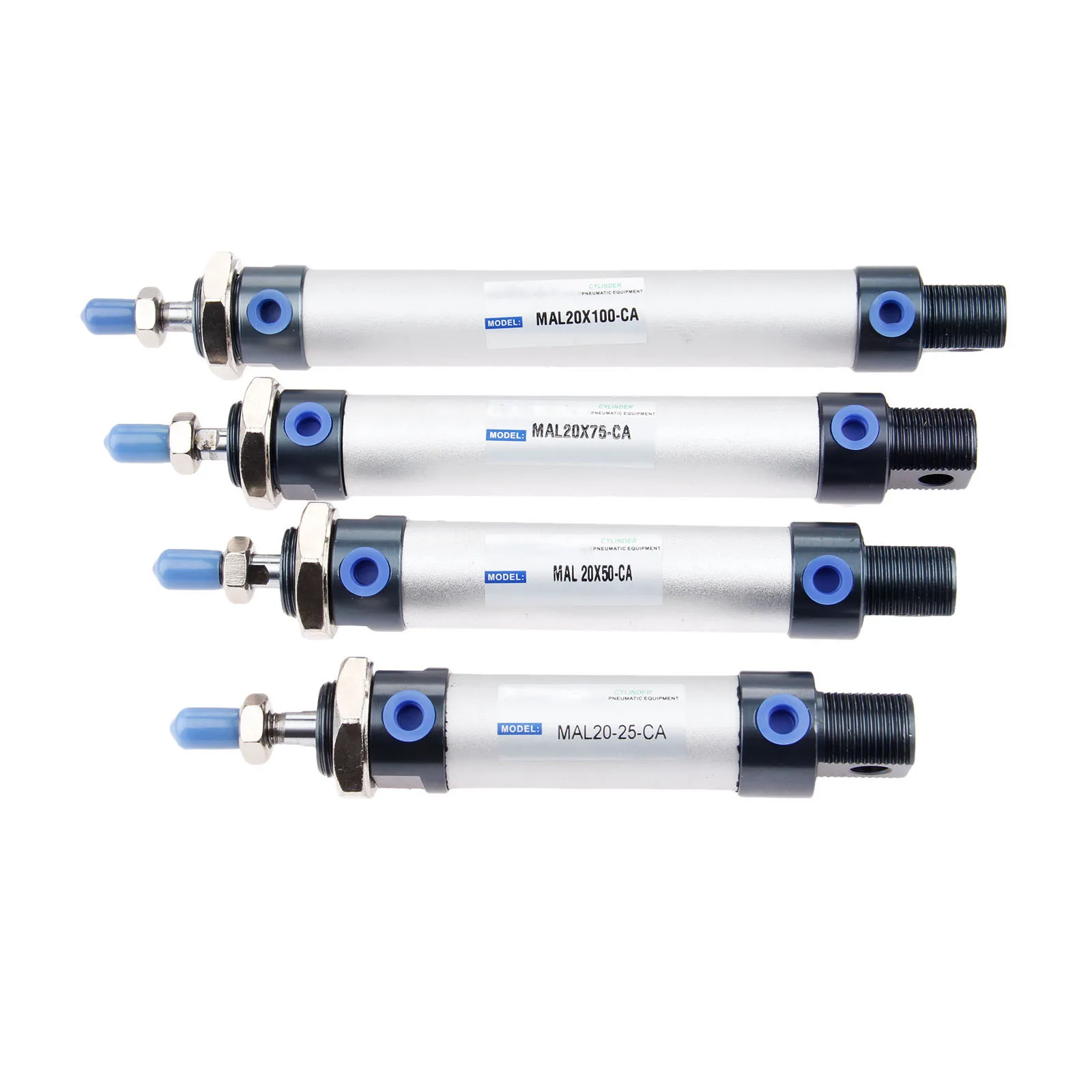 

1pc Aluminum Alloy MAL Pneumatic Cylinder 20mm Bore 25/50/75/100mm Stroke MAL20 Double Acting Single Rod Air Cylinder