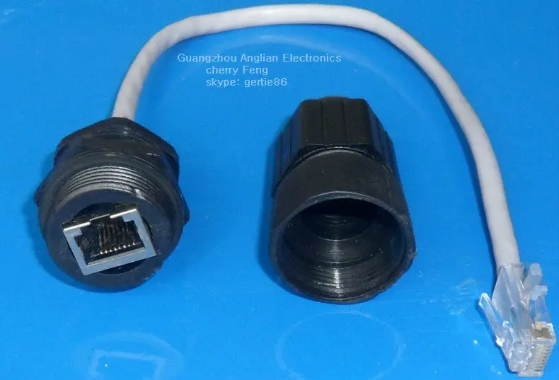 Соединитель M25 RJ45 с кабелем 25 см водонепроницаемый адаптер Ethernet крепление на