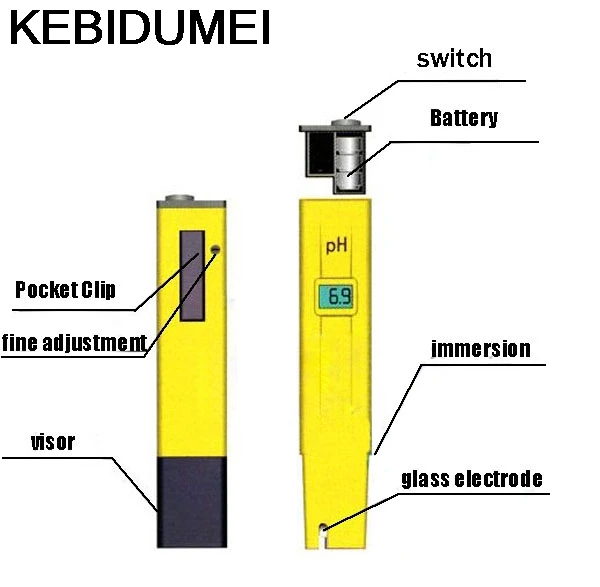 Измеритель PH тестер цифровой портативный ручка карманный диапазон измерения