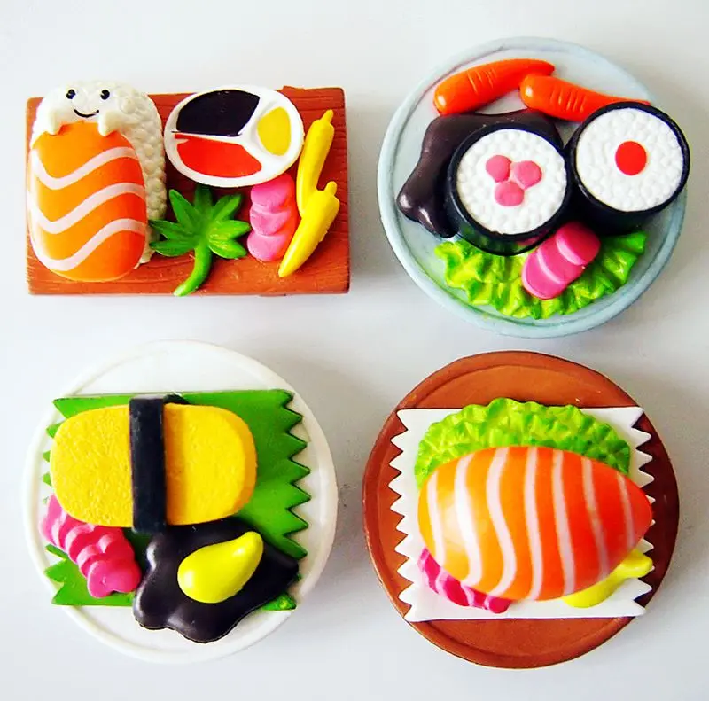 

Creative Sushi Salmon 3D Resin Fridge Magnets Tourist Souvenirs Refrigerator Magnetic Stickers Home Decortion