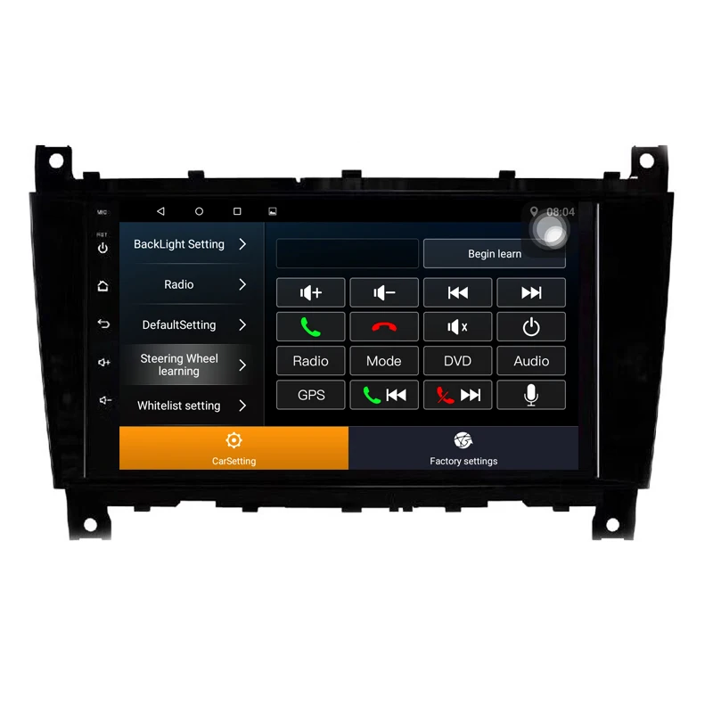 Четырехъядерный 1G RAM Android 9 1 автомобильный DVD для Mercedes Benz C Class W203 CLK W209 CLS W219 радио CD