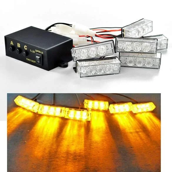20 шт./лот 18 LED Янтарный Автомобиль Грузовик Лодка вспышка стробоскоп аварийный