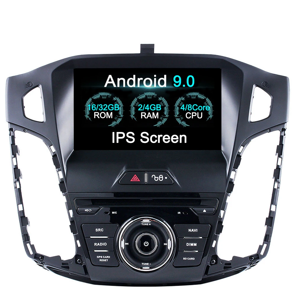 Автомобильный мультимедийный плеер без DVD 1 Din Android 9 GPS стереосистема для Ford/Focus
