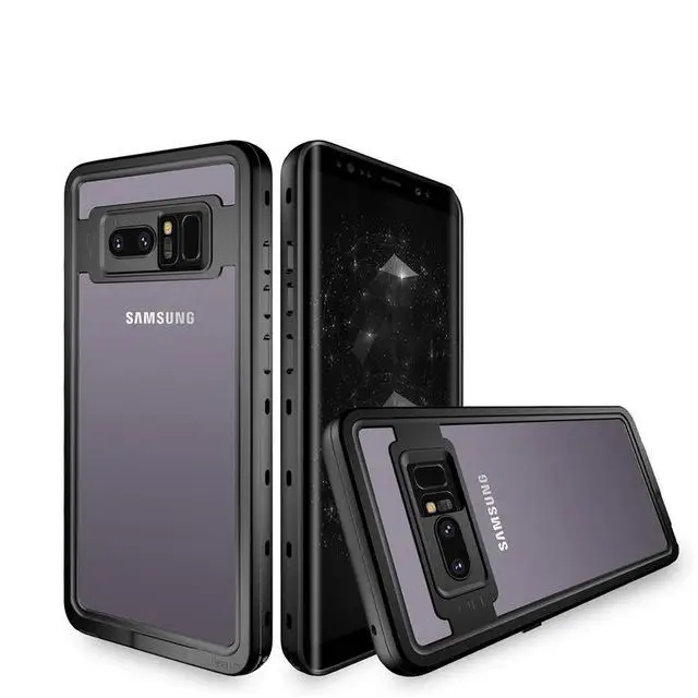 Чехол для samsung Galaxy S9 Plus S8 Plus S10 S10 Plus Note 8 из поликарбоната Ip68 Водонепроницаемый Чехол Защита от грязи и снега - Цвет: Черный