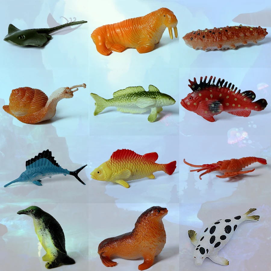 12 шт. океанские морские игрушки для животных реалистичные фигуры
