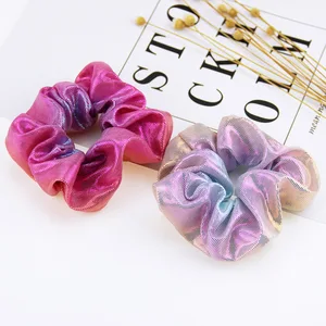 Новые модные украшения для волос Металлические большие цветные кольца для волос, галстук для волос, удобный золотой двойной цвет ed большое кольцо для головы цветок