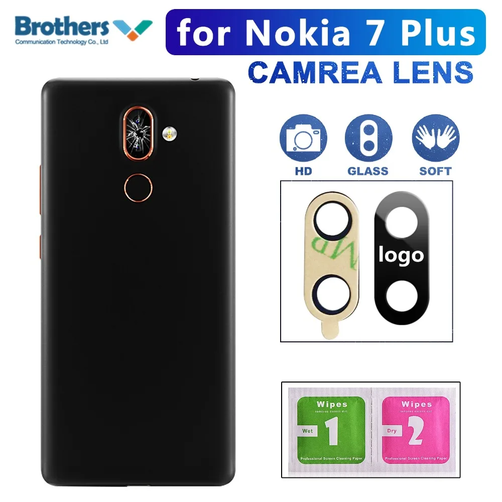 Стеклянный объектив задней камеры для Nokia 7 plus стекло HD запасные части ремонта