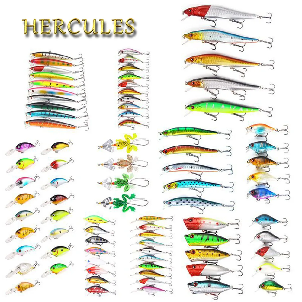 Hercules Pencil 86 шт./лот набор приманок для ловли нахлыстом жесткая/Мягкая наживка в
