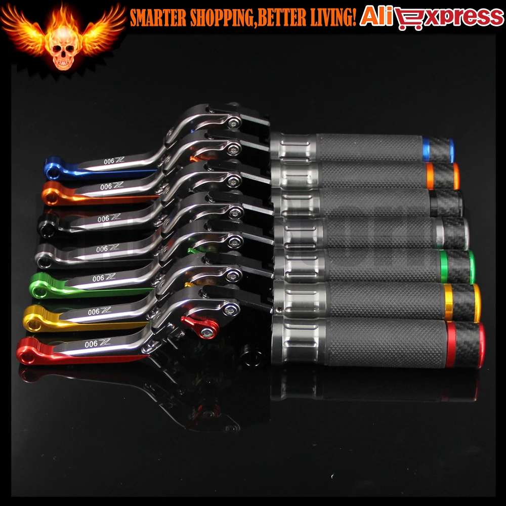 

Laser Logo: (Z900) For Kawasaki Z900 Z 900 2017 2018 Red&Titanium CNC Motorcycle Brake Clutch Levers and Handlebar Hand Grips
