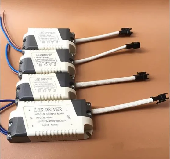 10 шт./лот Светодиодный драйвер 1 3 Вт AC85 265V DC 300 мА осветительный трансформатор для