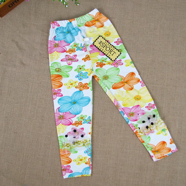 wholesale 2014 autumn children's clothing girls pants skinny stretch leggings Korean children Slim Leggings nine | Мать и ребенок