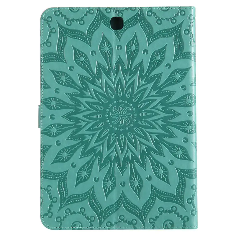 Sunflower Embossed case For Samsung Galaxy Tab A 9.7 inch Cover T550 T555 SM-T550 Funda Tablet PU Leather Stand Shell+ Pen | Компьютеры и