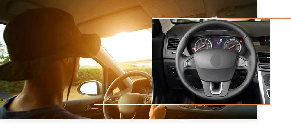 Черная крышка рулевого колеса из искусственной кожи для Renault Laguna 2008- широта 2010- Renault samsung SM5 2009