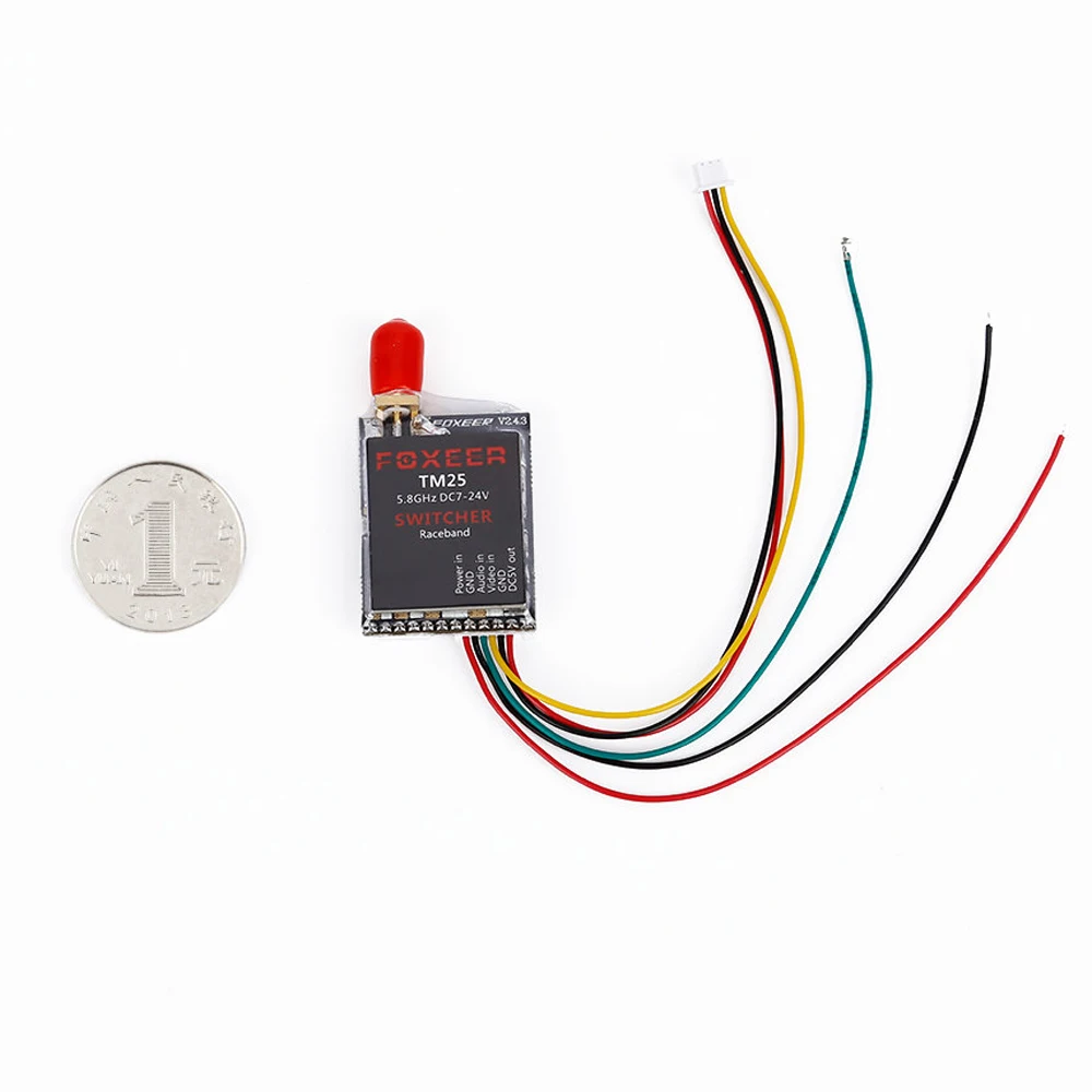 10g новый хит продаж Foxeer TM25 5 8G raceband40CH 25 mw/200 mw/600 mW регулируемый видео передатчик