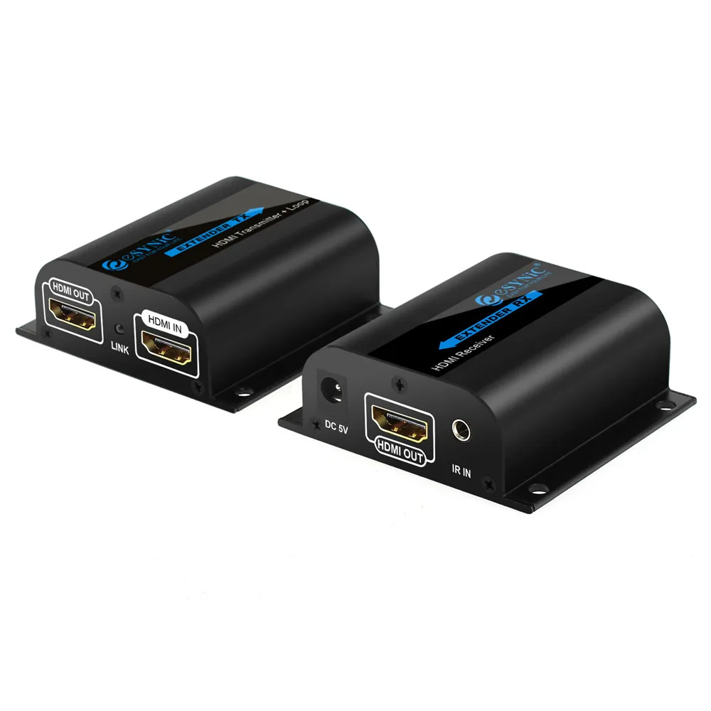 Esynic HDMI удлинитель разветвитель петля с ИК-пультом 1080P HDMI удлинитель передатчик для ТВ проектора DVD по RJ45 CAT6 CAT7 кабель