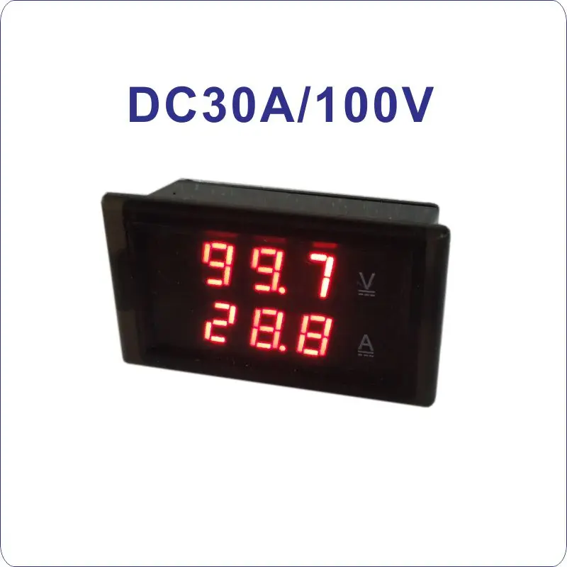 DC 100V 100A Вольтметр Амперметр Напряжение измеритель величины тока светодиодный