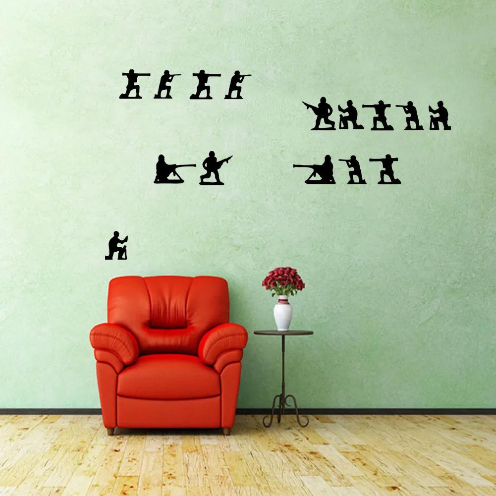 Военные армейские литтовые солдатские настенные наклейки с оружием для