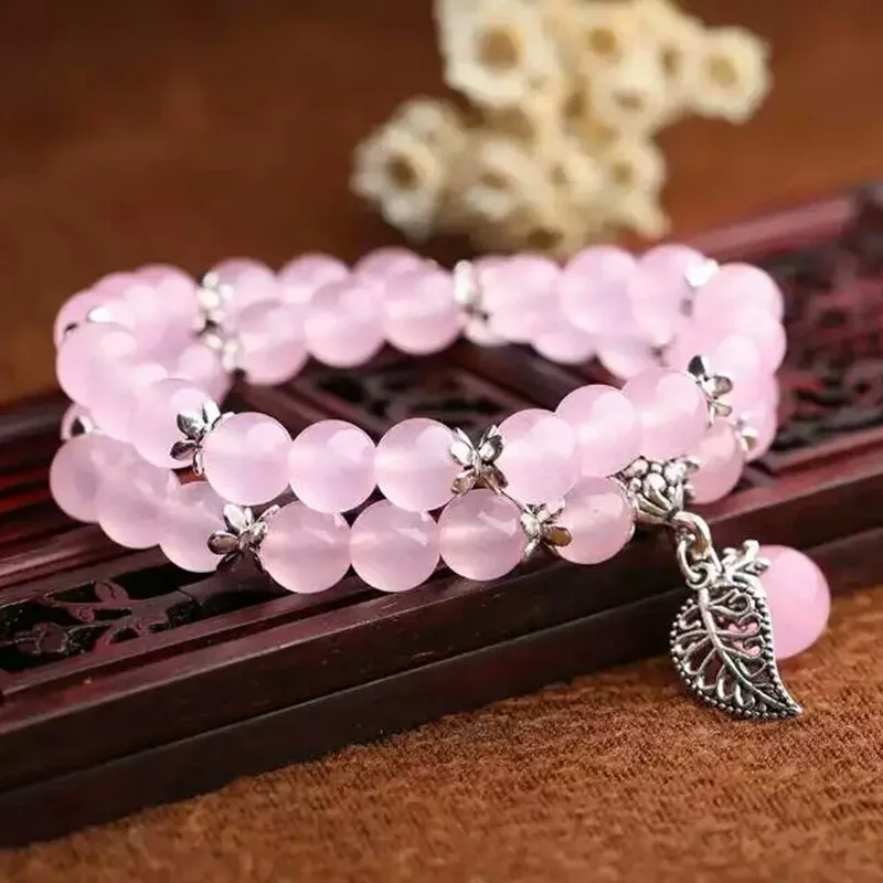 Браслеты с синими кристаллами 8 мм круглые бусины счастливый Тибетский женский