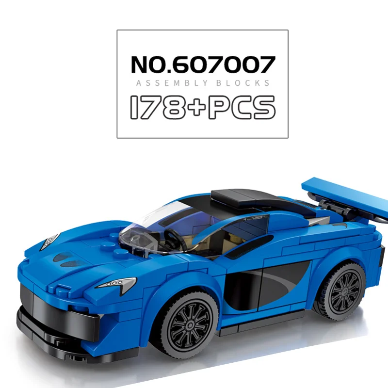 Блоки sembo чемпионы Супер гоночный автомобиль Строительные кирпичи модель