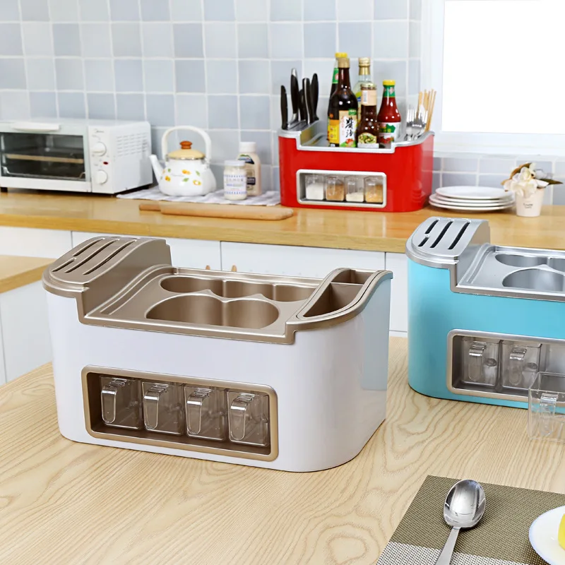 Многофункциональная двухрядная полка для столовых приборов из полипропилена |