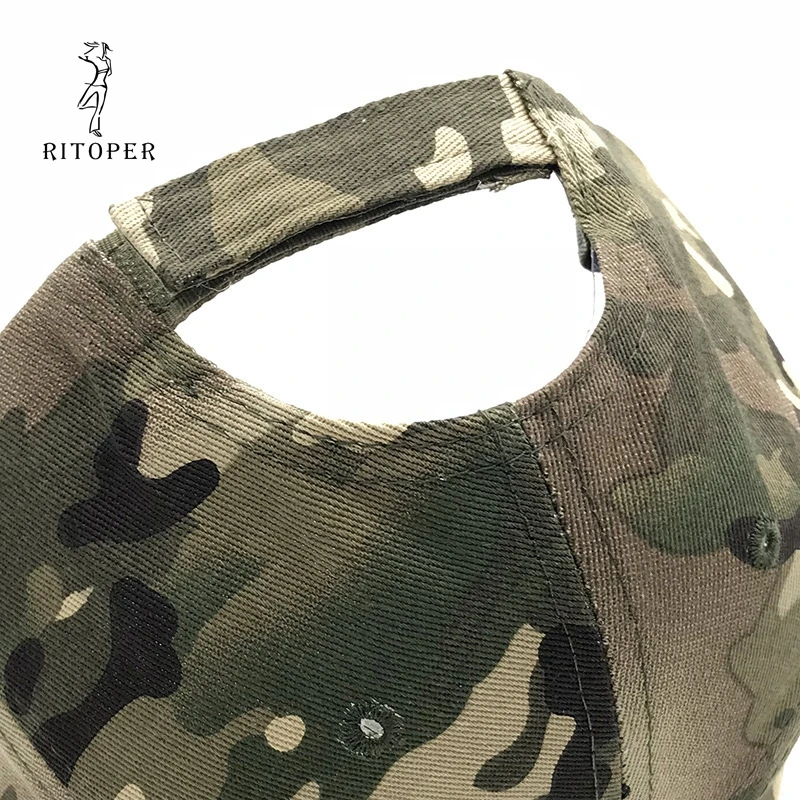 Ritooper-gorras de béisbol de camuflaje para hombre y mujer, sombrero con bordado de Velcro, táctica de soldado en 10 colores, Unisex