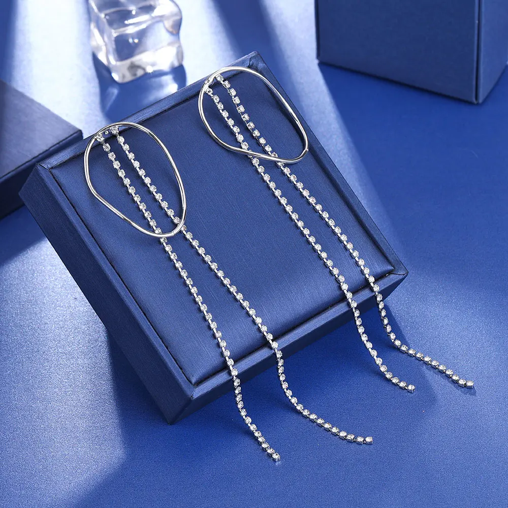 Модные круглые висячие серьги HanCheng с кисточками для женщин ювелирные изделия